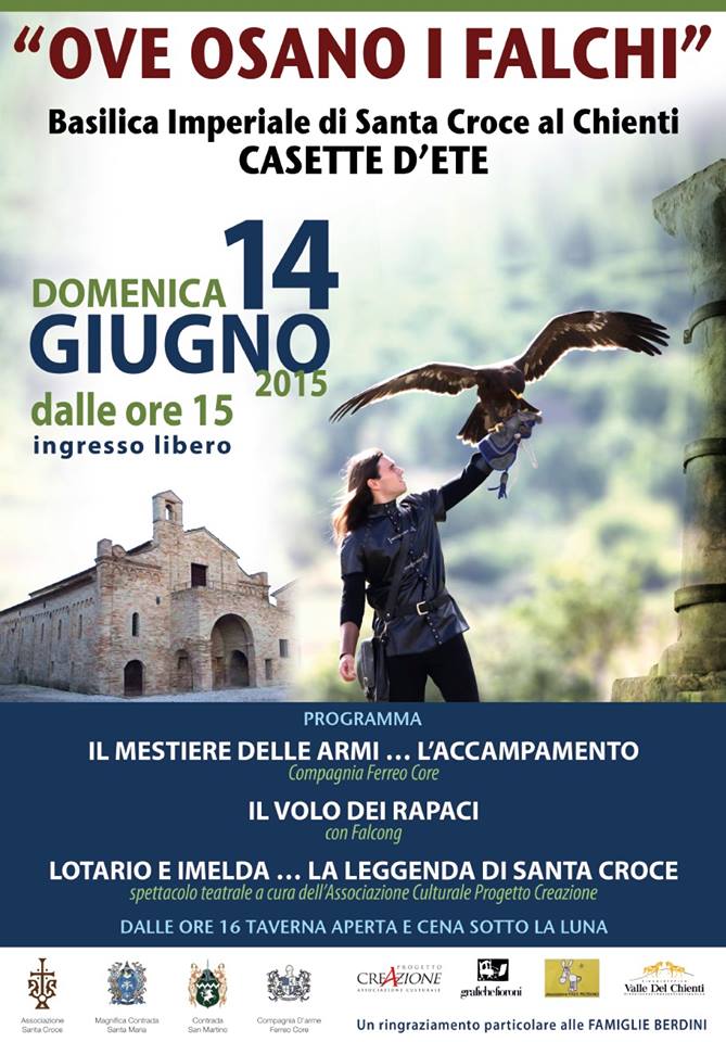 locandina 14 giugno manifestazione medievale Basilica S: Croce al Chienti